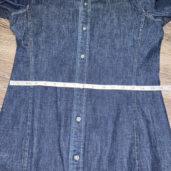 Polo Ralph Lauren long sleeve button down Dark Wash Denim Shirt Dress SZ 6 - Picture 7 of 8